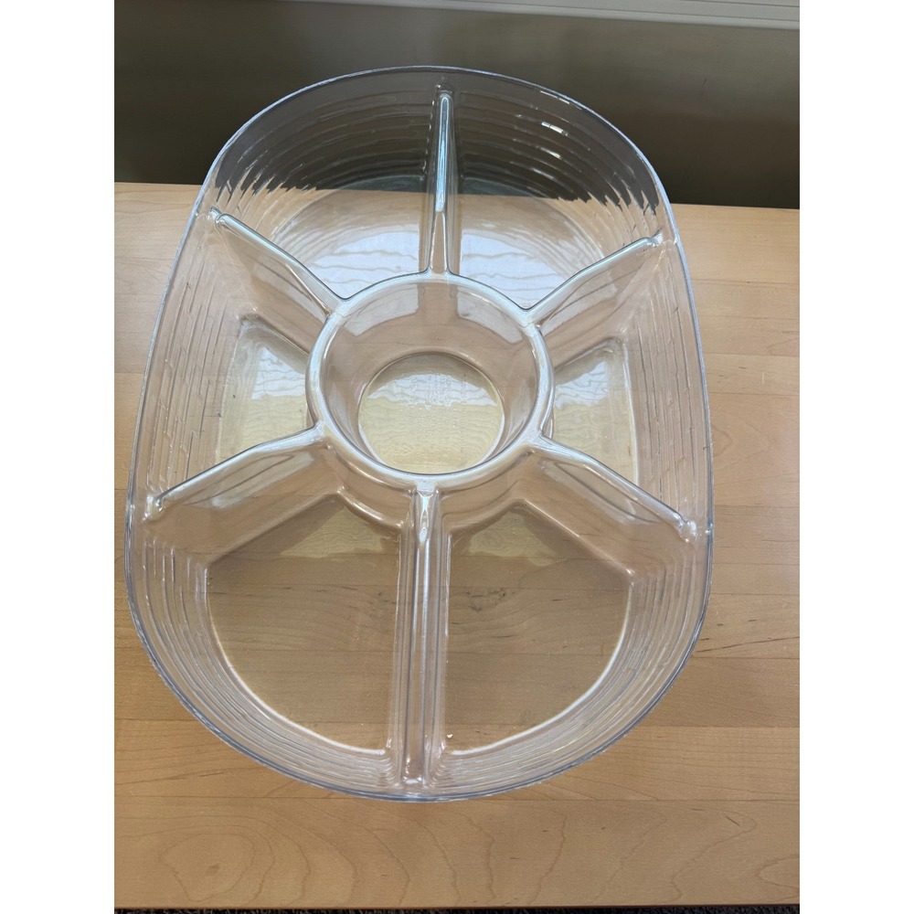 Longaberger Basket Clear Divided Plastic Protector #49727 17.75"L x 12"W x 3.25"